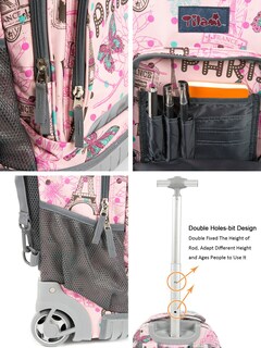 Foto 6 | Mochila con Ruedas Tilami Kids 45 cm Rosa - Venta Internacional