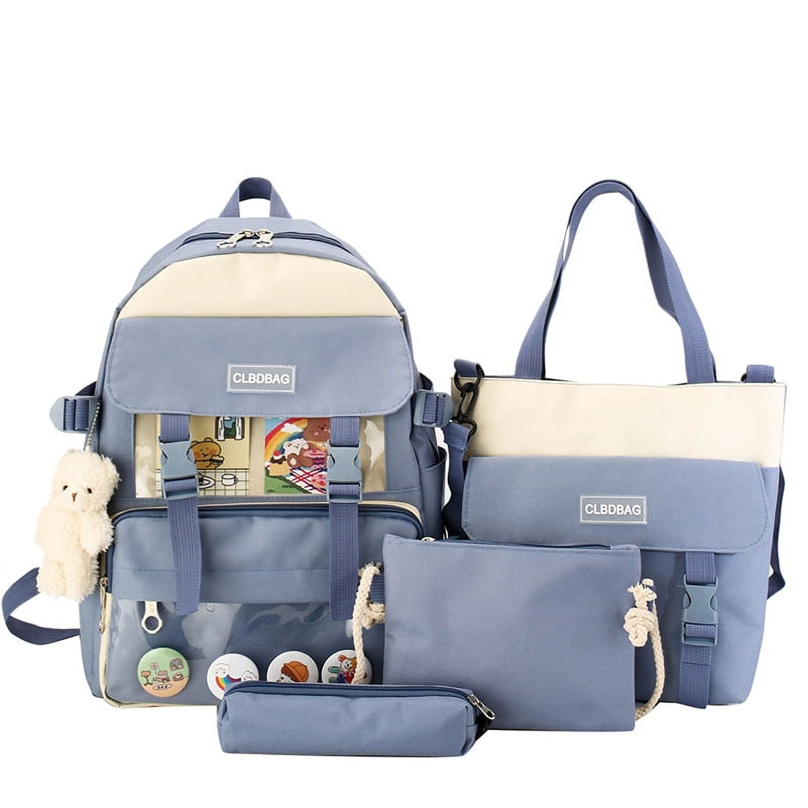Foto 2 pulgar | Set de Mochilas Azules para Niñas y Adolescentes 4 Piezas  - Venta Internacional