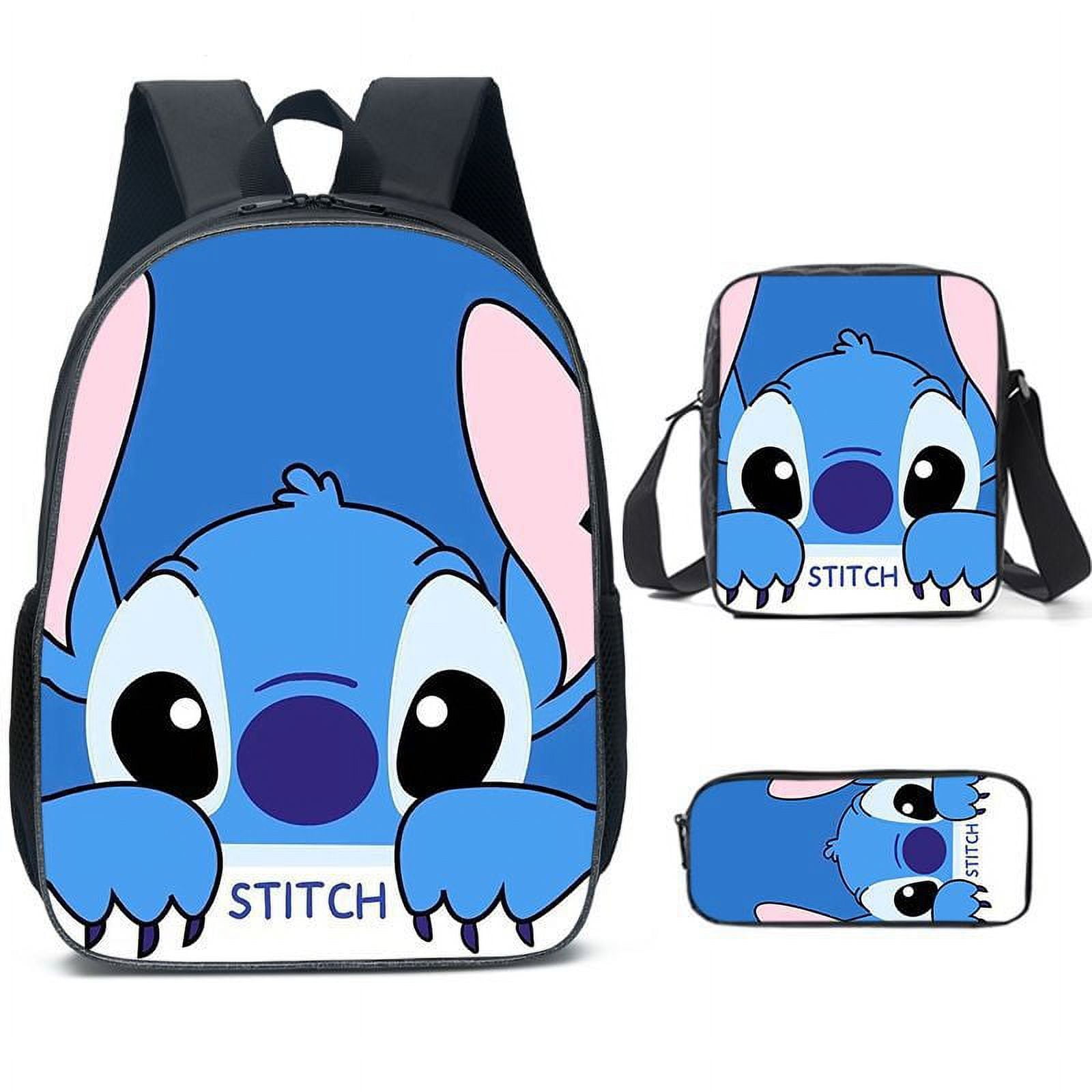 Set de Mochila Stitch Casual Poliéster Azul 3 Piezas - Venta Internacional