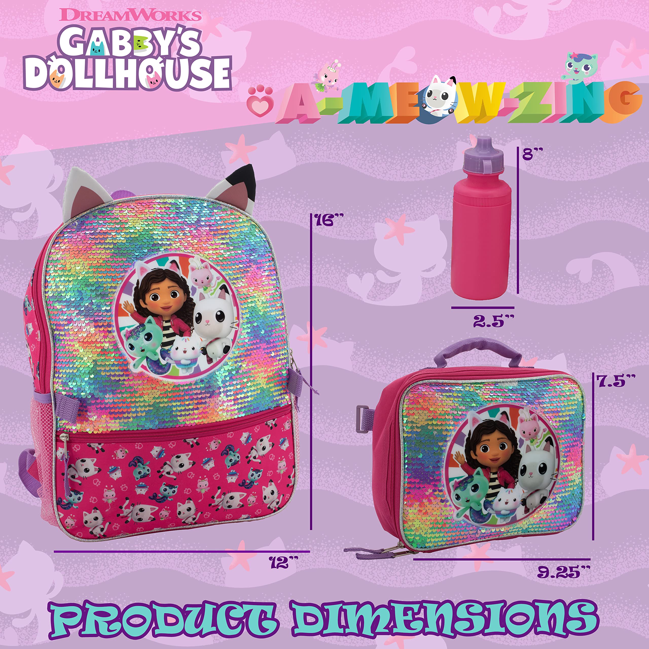 Foto 7 pulgar | Set de Mochilas AI Accessory Innovations Gabby's Doll House 3 Piezas - Venta Internacional