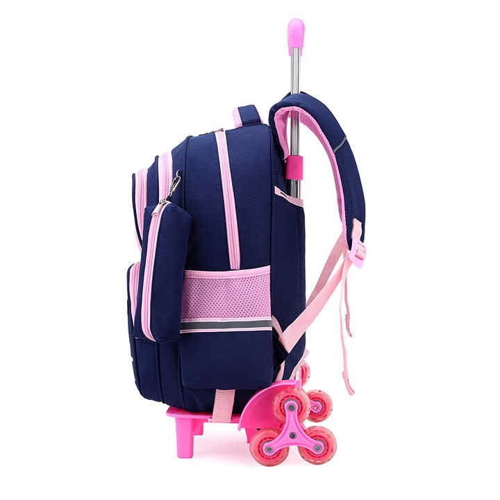 Foto 4 pulgar | Mochila Escolar Rosa con Llantas para Niña - Venta Internacional