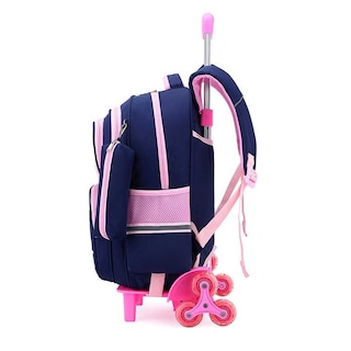 Foto 3 | Mochila Escolar Rosa con Llantas para Niña - Venta Internacional