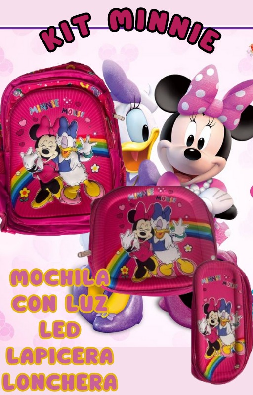 Foto 5 pulgar | Mochila Escolar Reforzada 3 Piezas De Minnie