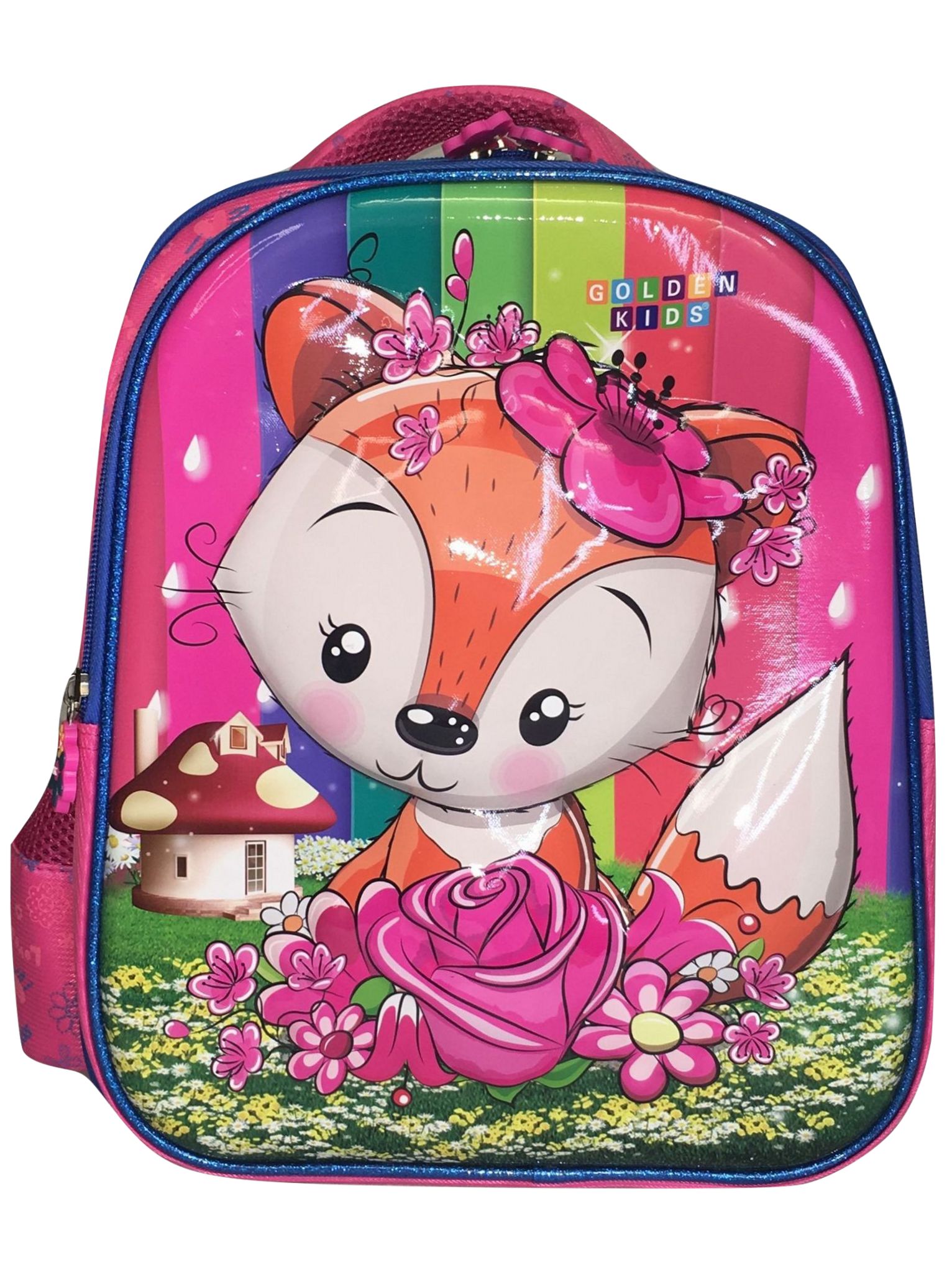 Mochila Preescolar Golden Kids Diseño De Zorrito Df-8296 Rosa