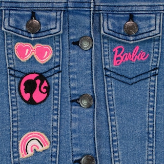 Foto 2 | Chaqueta Barbie Para Niñas, Vaqueros Bordados, Azul - Venta Internacional.