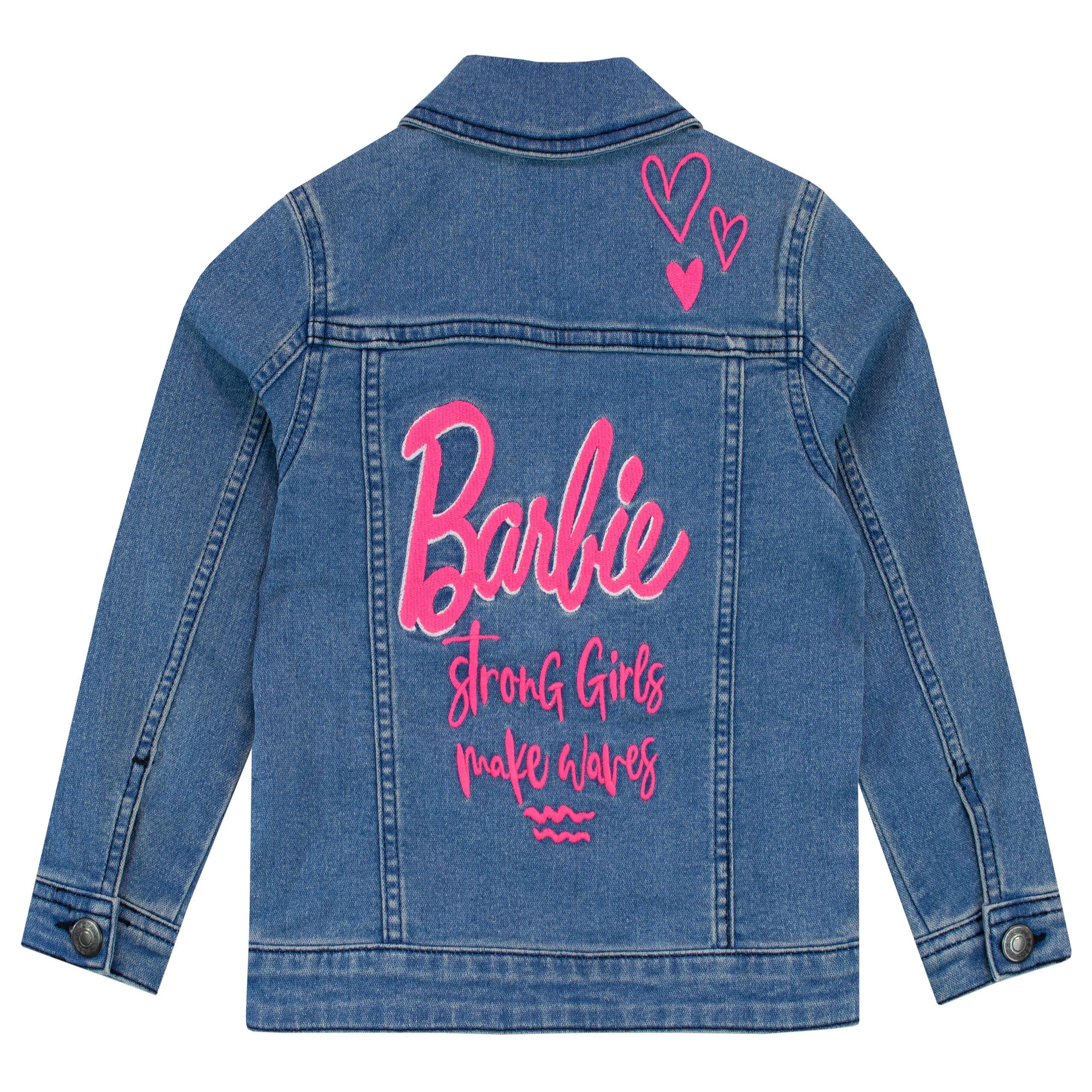 Foto 6 pulgar | Chaqueta Barbie Para Niñas, Vaqueros Bordados, Azul - Venta Internacional.