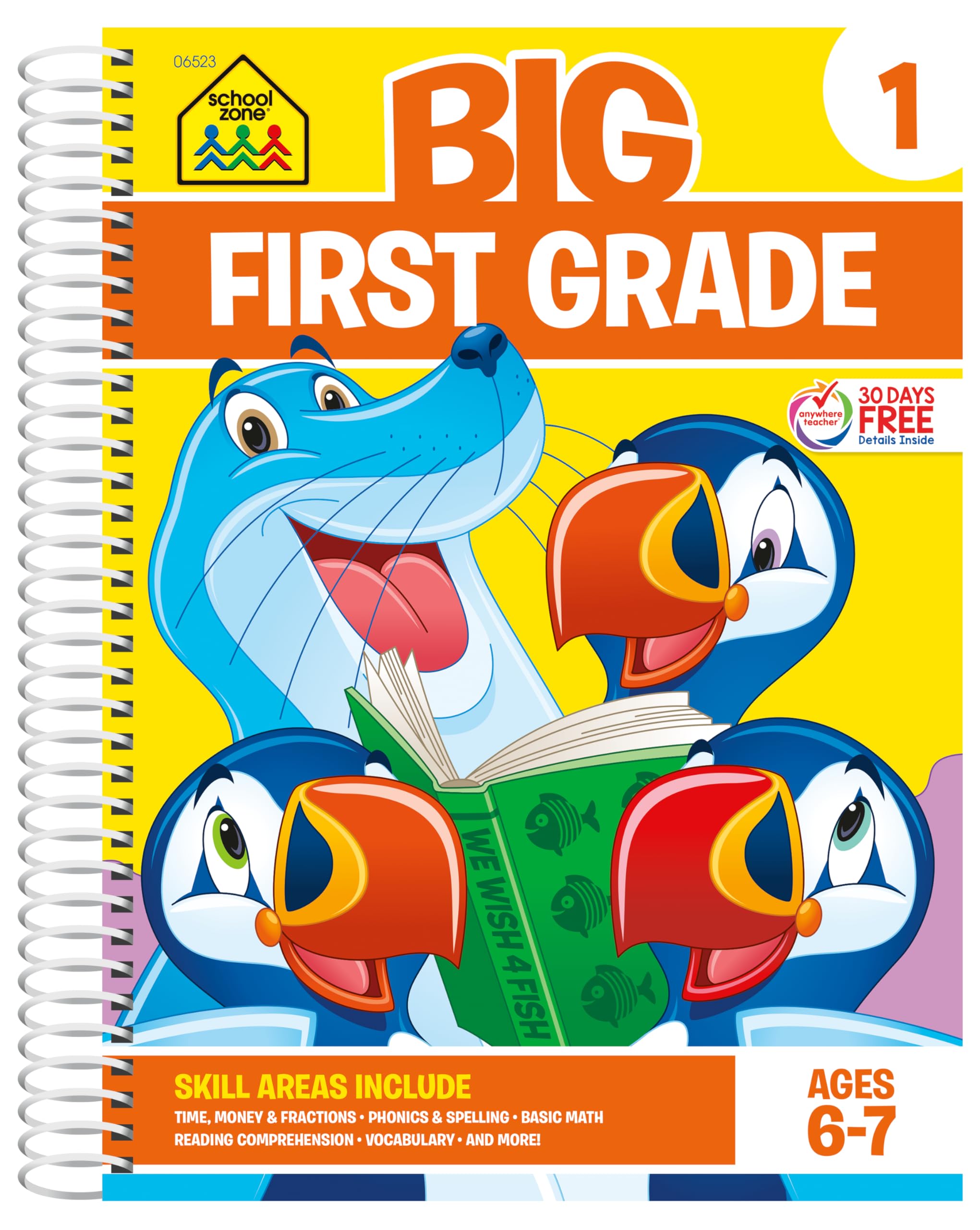 Foto 1 | Libro De Trabajo School Zone Big First Grade, 320 Páginas, Encuadernado En Espiral - Venta Internacional.