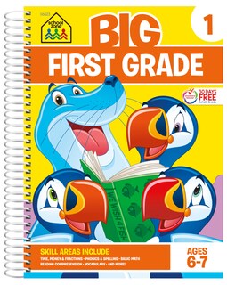 Foto 1 | Libro De Trabajo School Zone Big First Grade, 320 Páginas, Encuadernado En Espiral - Venta Internacional.
