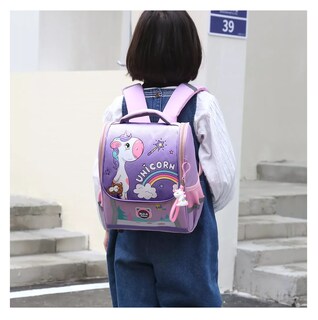 Foto 4 | Mochila Escolar Con Kawaii Unicornio Violeta