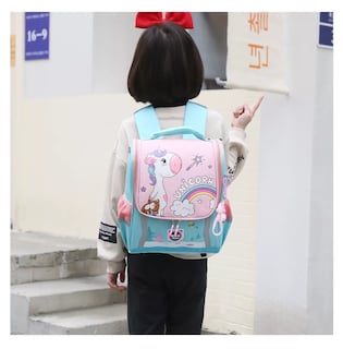 Foto 5 | Mochila Escolar Con Kawaii Unicornio Verde Con Rosa