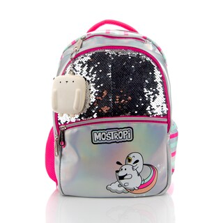 Foto 1 | Mochila Mostropi Lentejuela Plateado