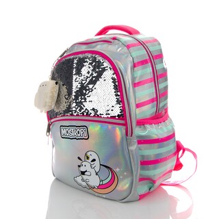 Foto 3 | Mochila Mostropi Lentejuela Plateado