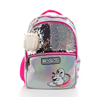 Foto 5 | Mochila Mostropi Lentejuela Plateado