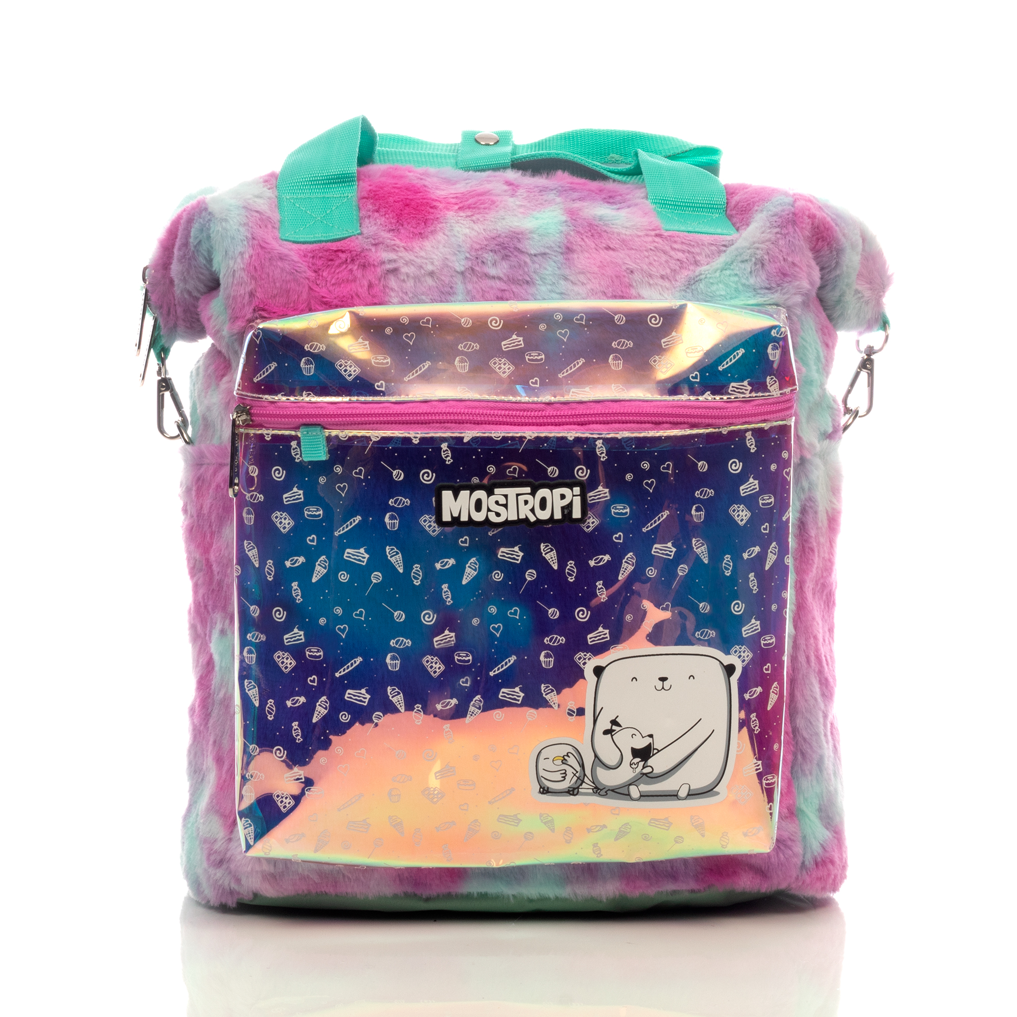 Mochila Atm Mostropi Original Con Asa Y Tirantes Para Espalda, Colores Morado