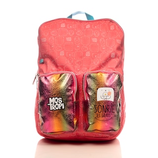 Foto 1 | Mochila Mostropi Sonrie Es Gratis Backpack Rosa