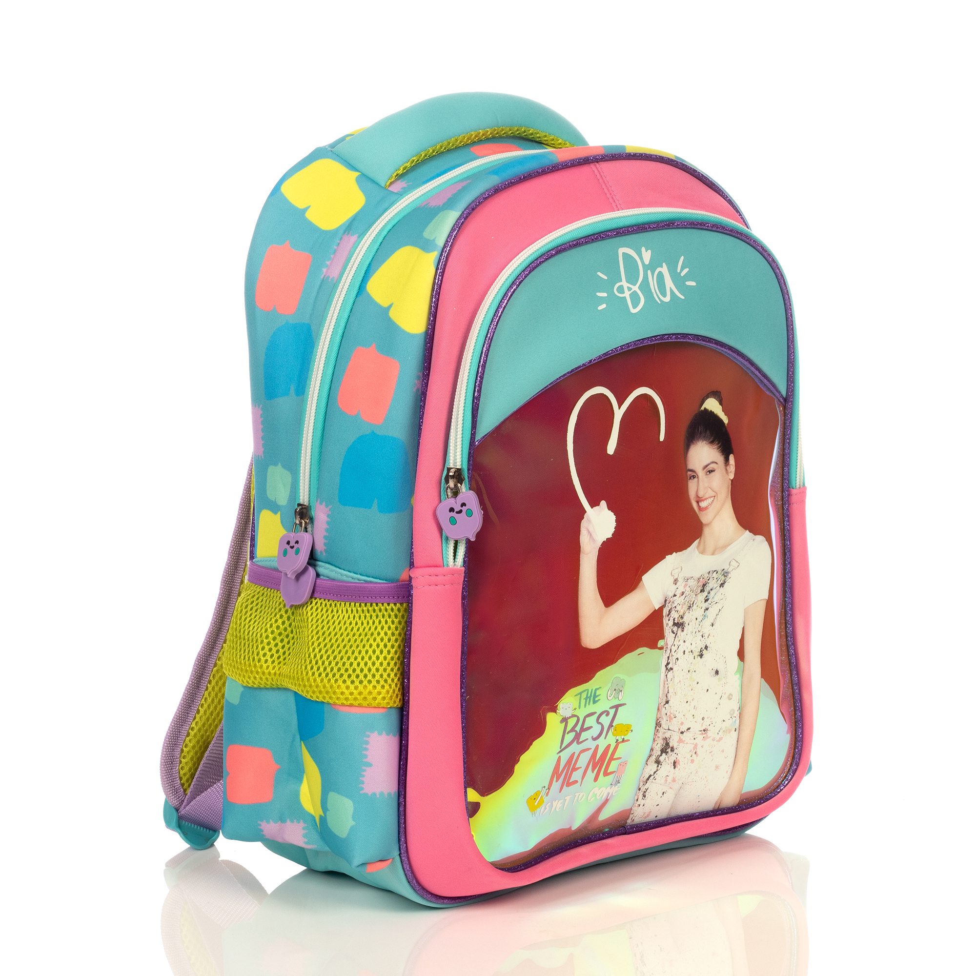 Foto 3 pulgar | Mochila De Bía Neopreno Azul Y Rosa
