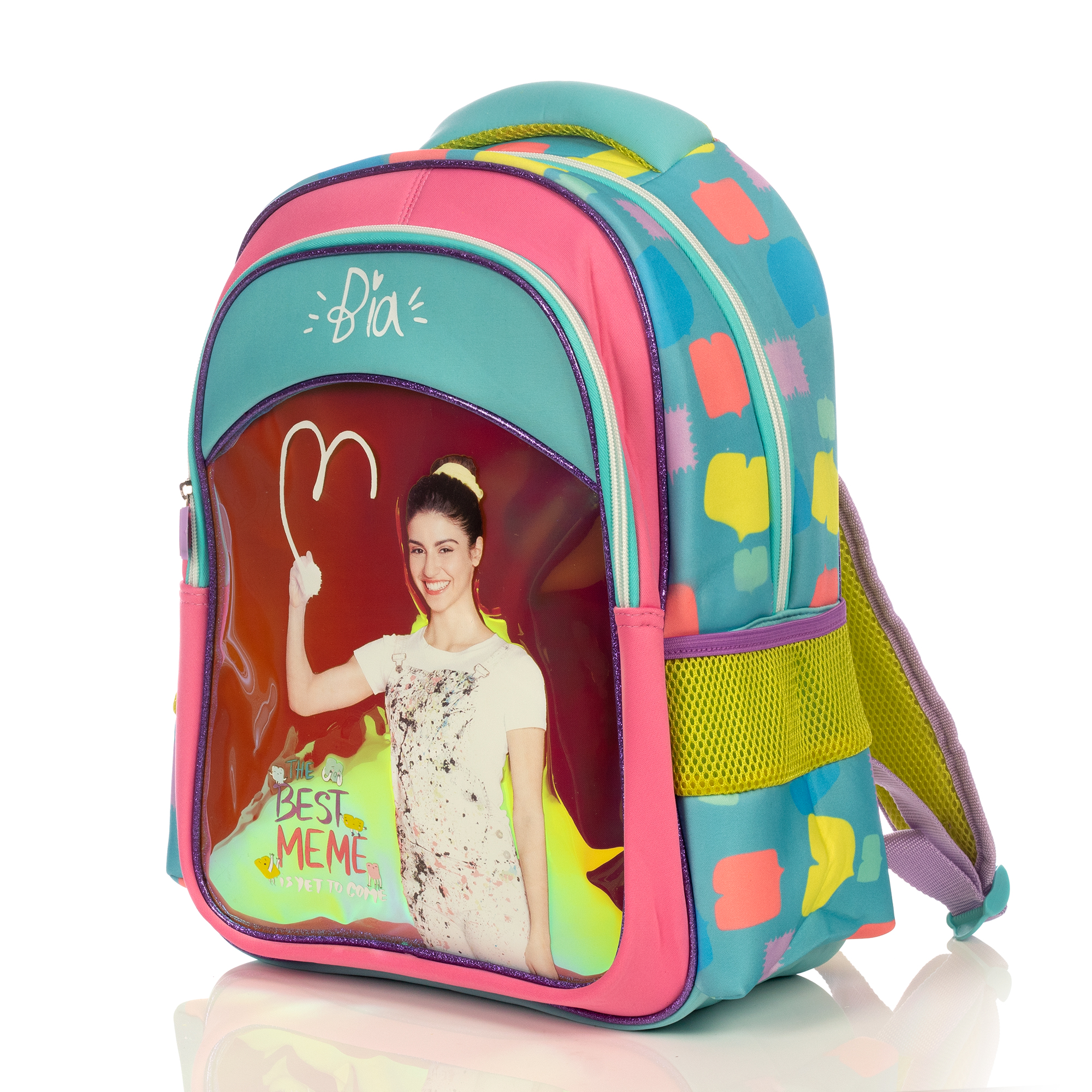 Foto 4 pulgar | Mochila De Bía Neopreno Azul Y Rosa