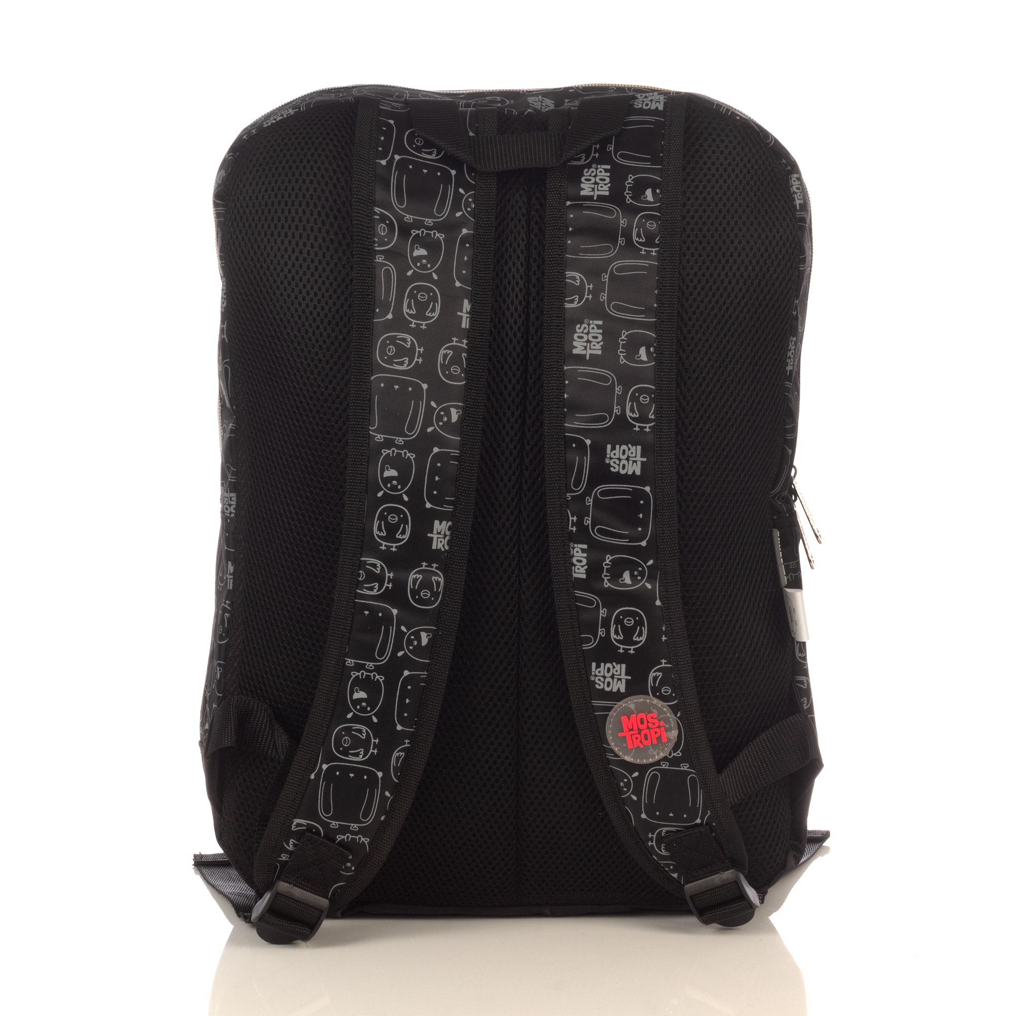 Foto 5 pulgar | Mochila Mostropi Sonrie Es Gratis Original Backpack Negro