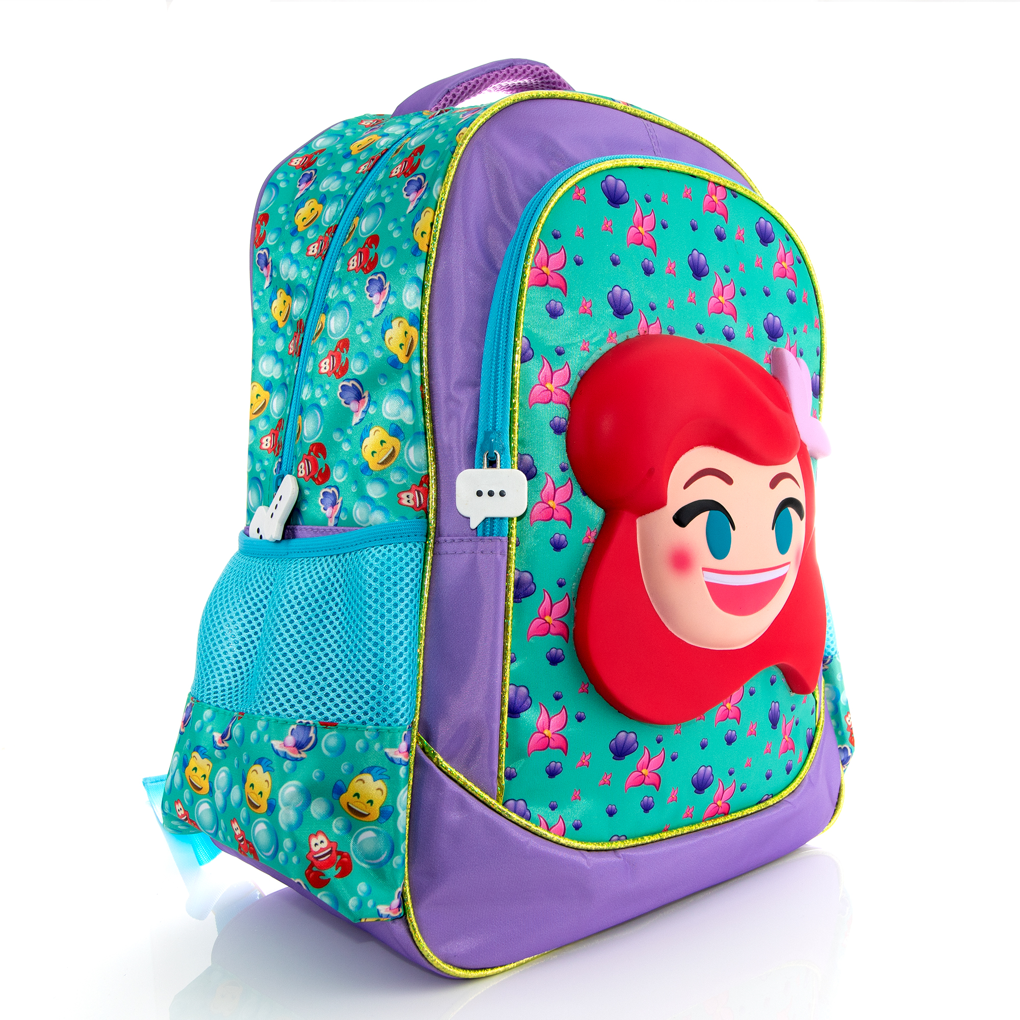 Foto 3 pulgar | Mochila Disney Emoji Ariel Squishy