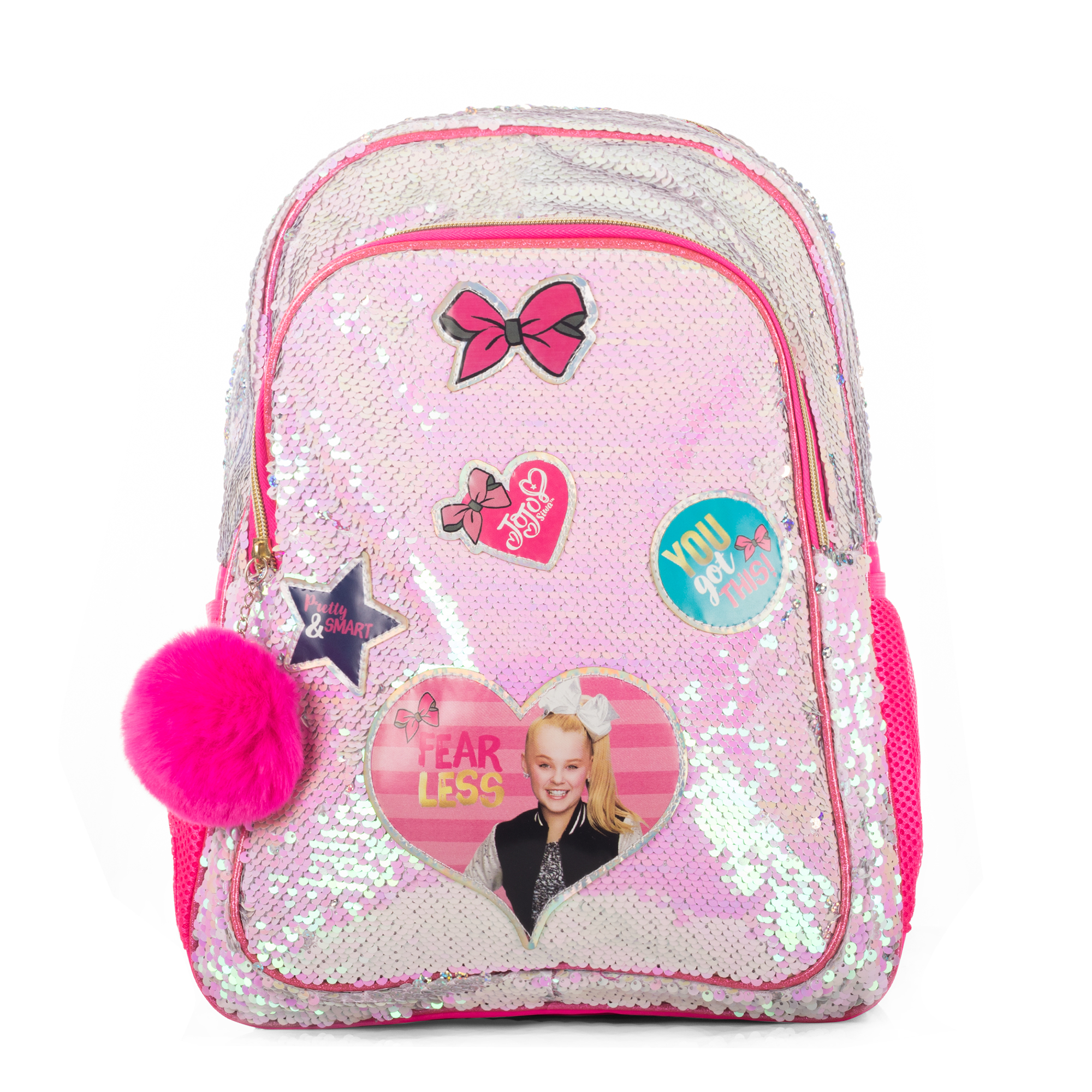 Foto 2 pulgar | Mochila Jojo Siwa Con Lentejuela Y Pompón
