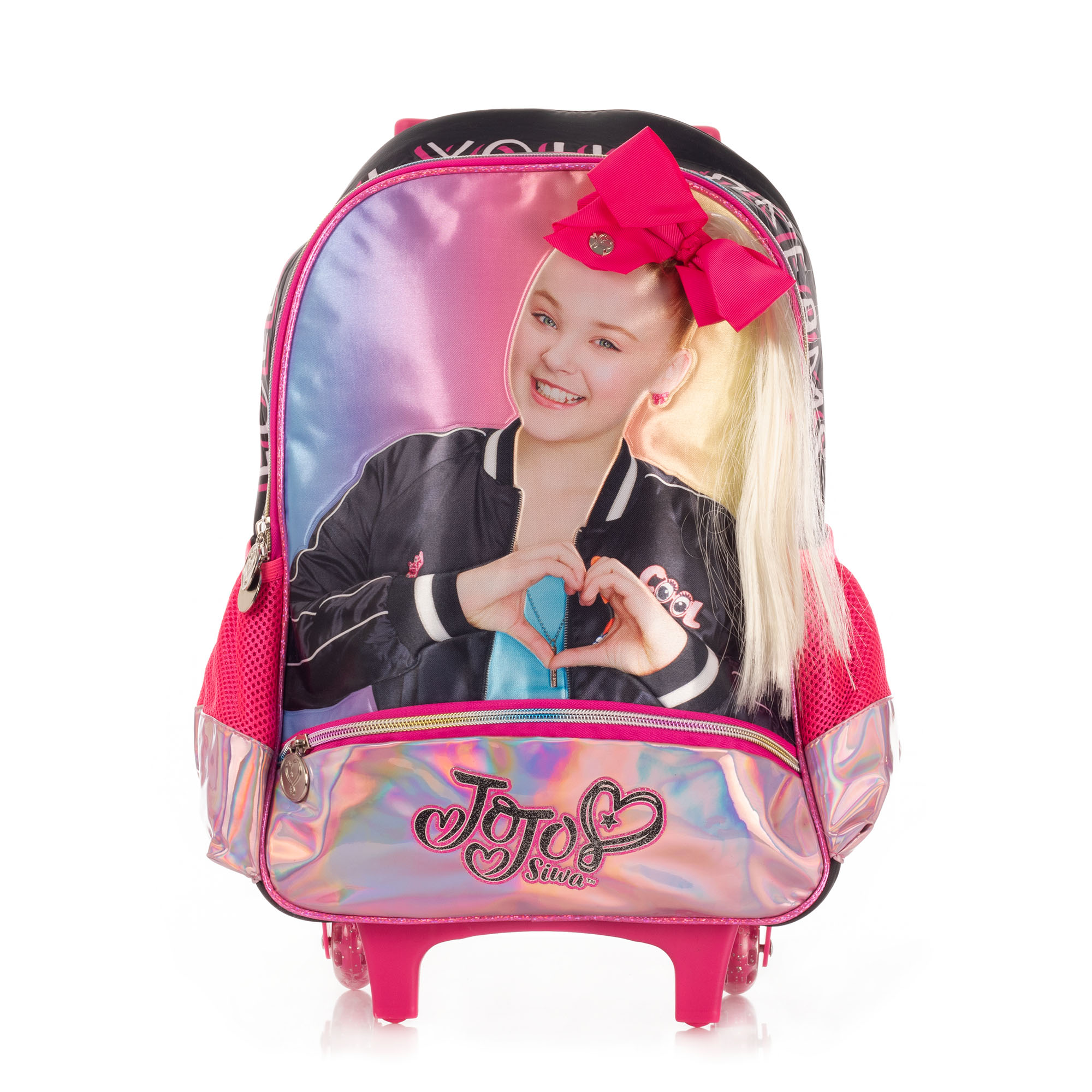 Mochila Escolar Jojo Siwa Follow Rosa Con Ruedas