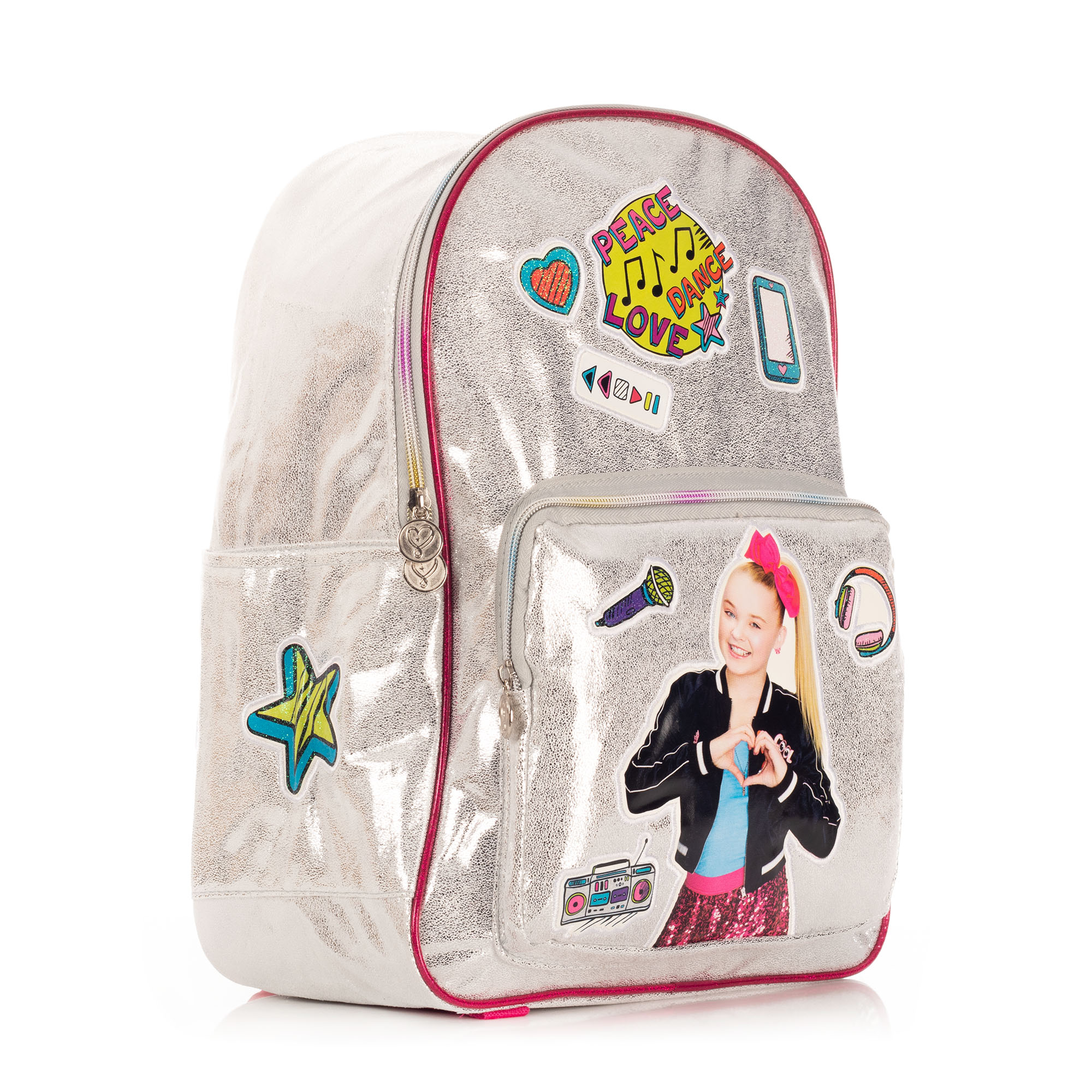 Foto 3 pulgar | Mochila Escolar Jojo Siwa Color Plateado Diseño Estampado.