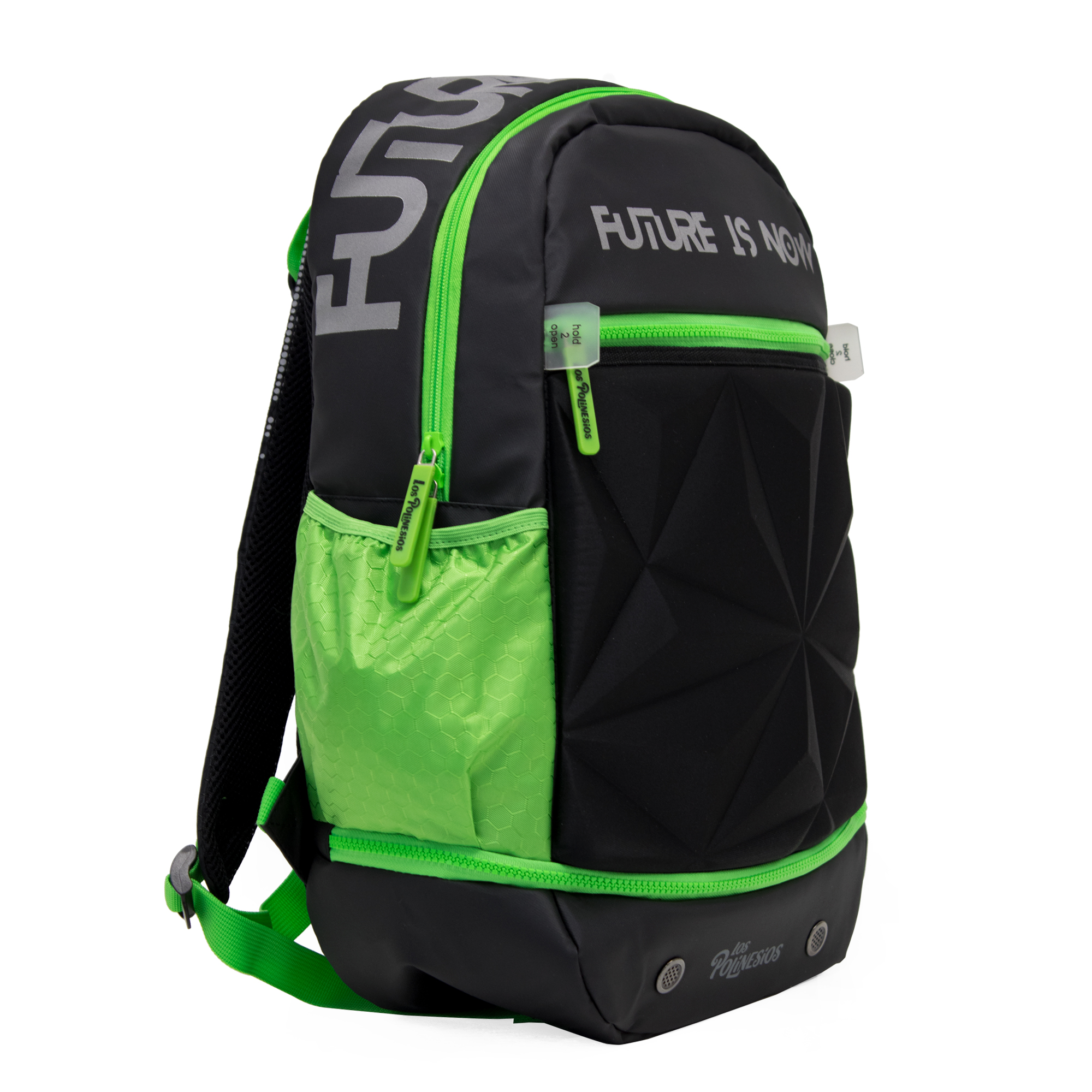 Foto 2 | Mochila Rafa Polinesio Future Is Now Verde C/ Negro Primaria Escolar