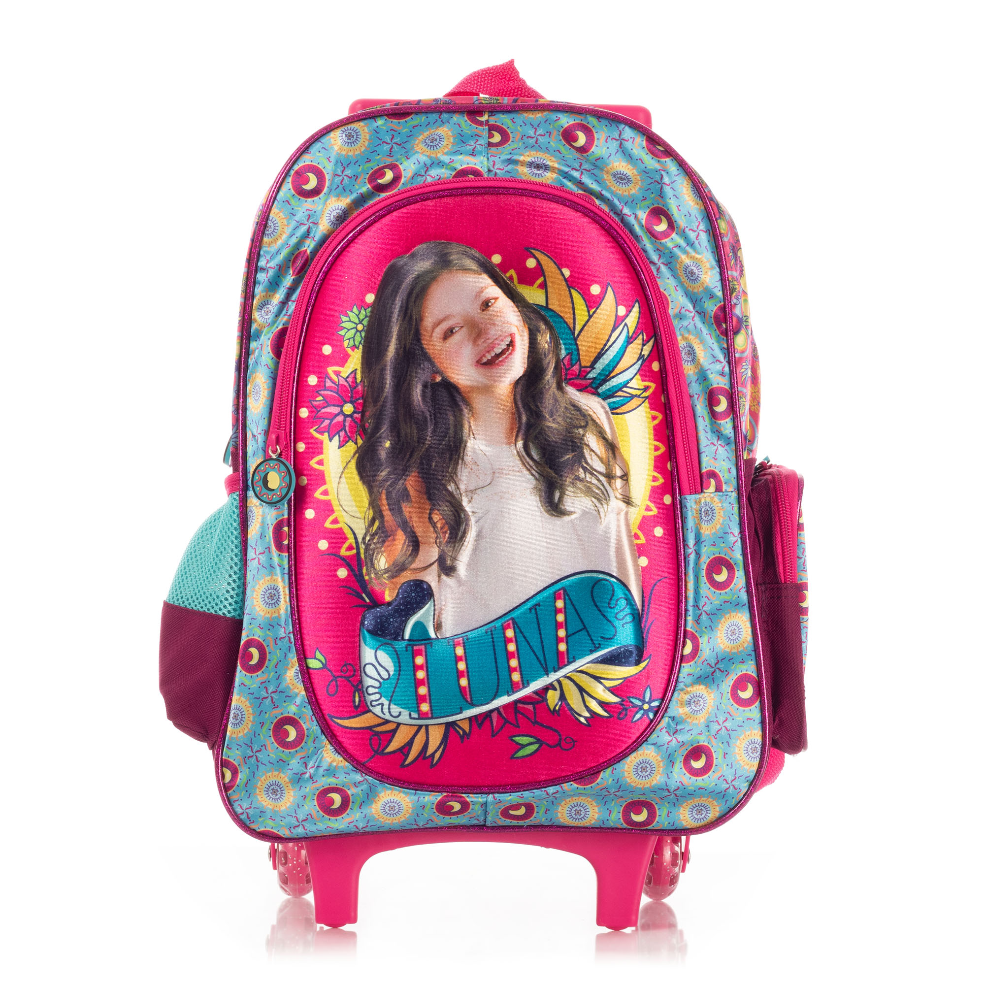 Foto 2 pulgar | Mochila Soy Luna Azul - Rosa Con Ruedas 0218