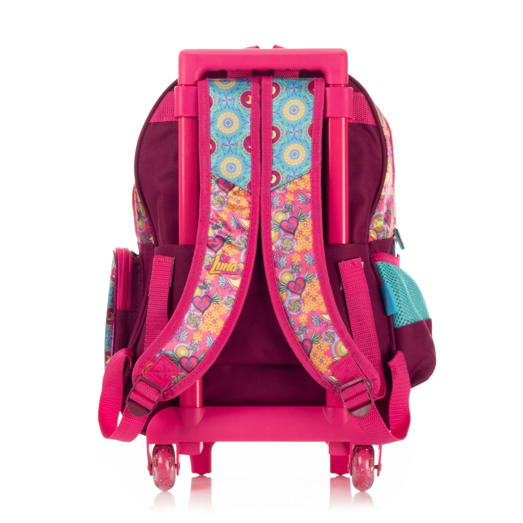 Foto 4 pulgar | Mochila Soy Luna Azul - Rosa Con Ruedas 0218