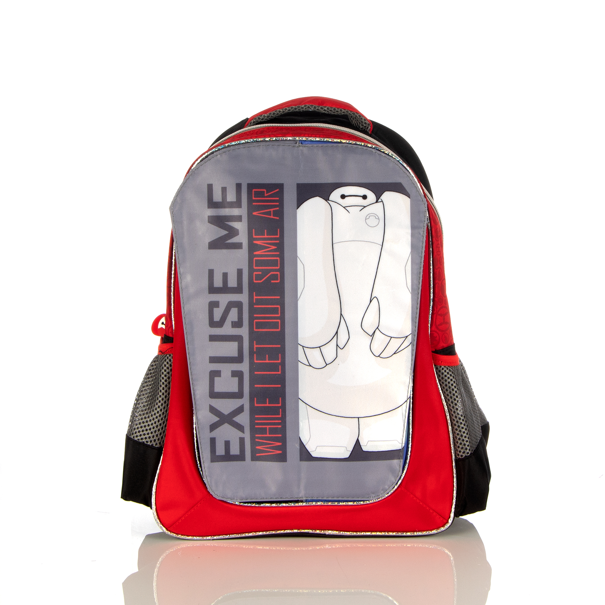 Mochila Escolar ATM Grandes Héroes Tres Vistas Rojo