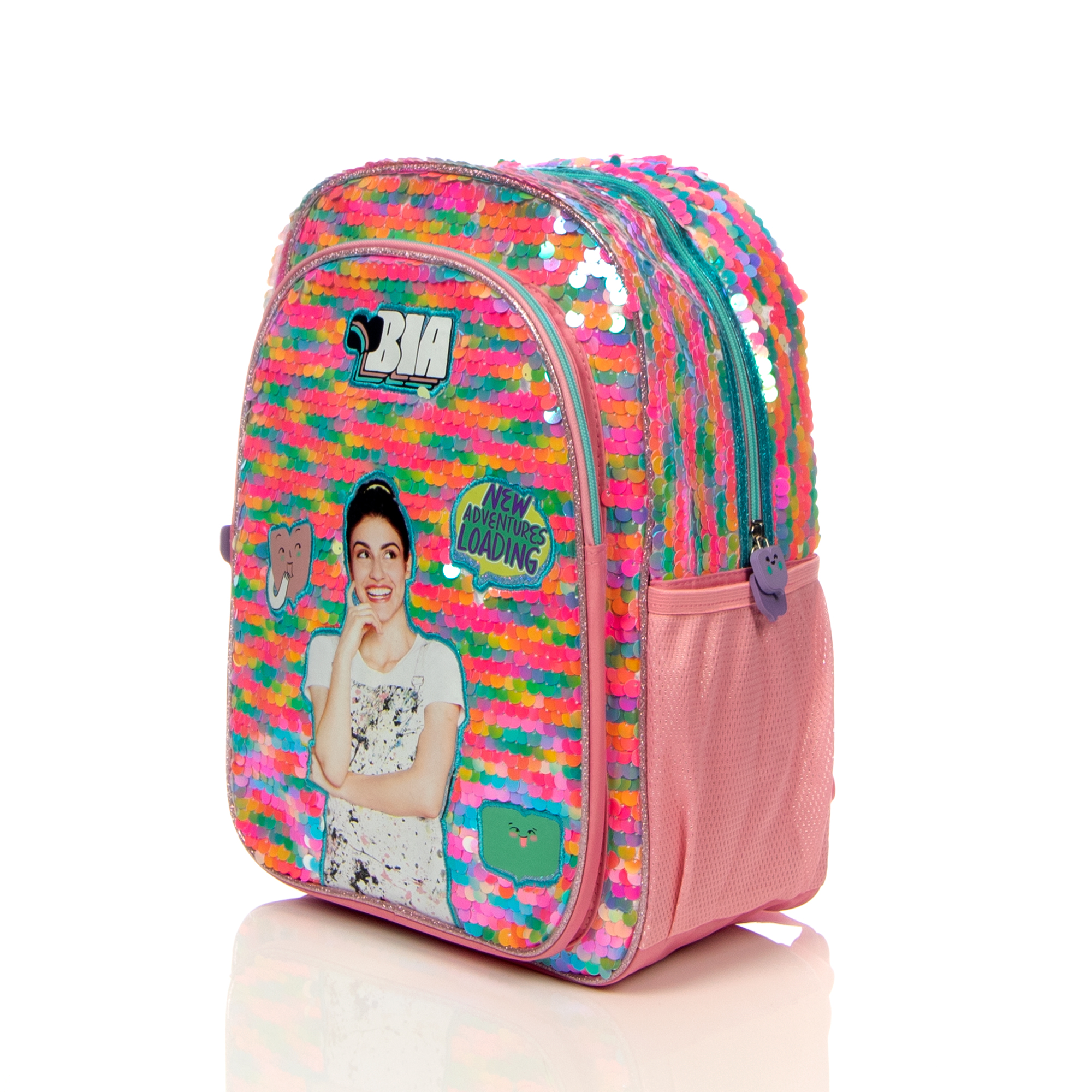 Foto 4 pulgar | Mochila Escolar ATM Bia con Lentejuela
