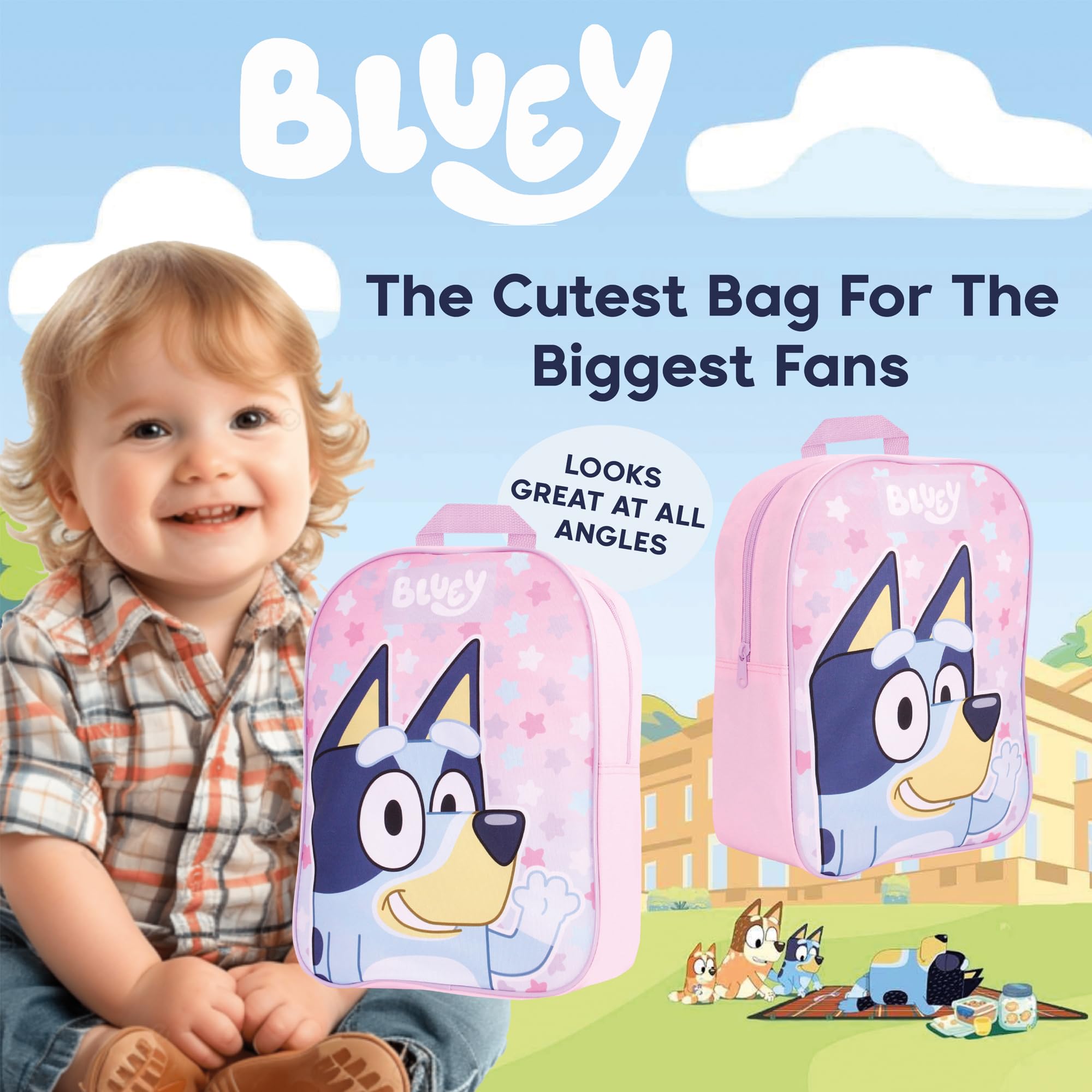 Foto 5 pulgar | Mochila Escolar Bluey Kids Rosa - Venta Internacional