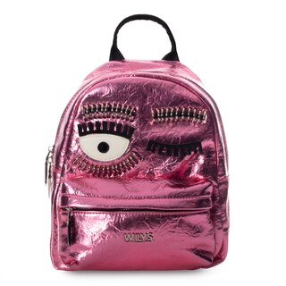 Foto 1 | Mini Backpack Wink Corrugada Rosa Wilys Mochila Diseño De La Tela Brilloso.