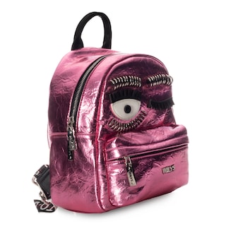 Foto 2 | Mini Backpack Wink Corrugada Rosa Wilys Mochila Diseño De La Tela Brilloso.