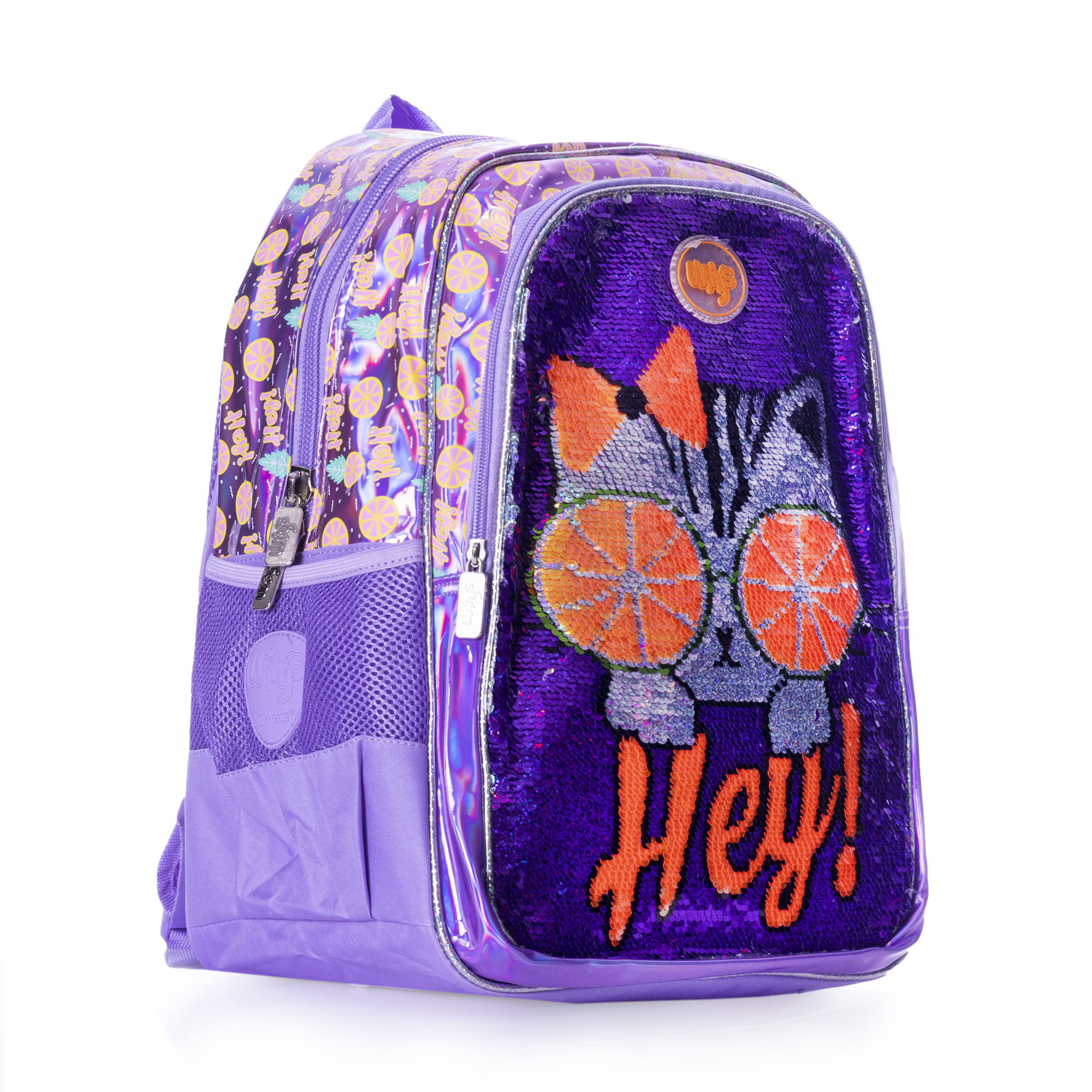 Foto 2 pulgar | Mochila Gato Lentejuela Reversible Wilys