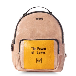 Foto 1 | Mini Backpack The Power Of Love Café Wilys Mochila Color Beige Diseño De La Tela Liso