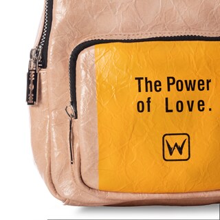 Foto 4 | Mini Backpack The Power Of Love Café Wilys Mochila Color Beige Diseño De La Tela Liso