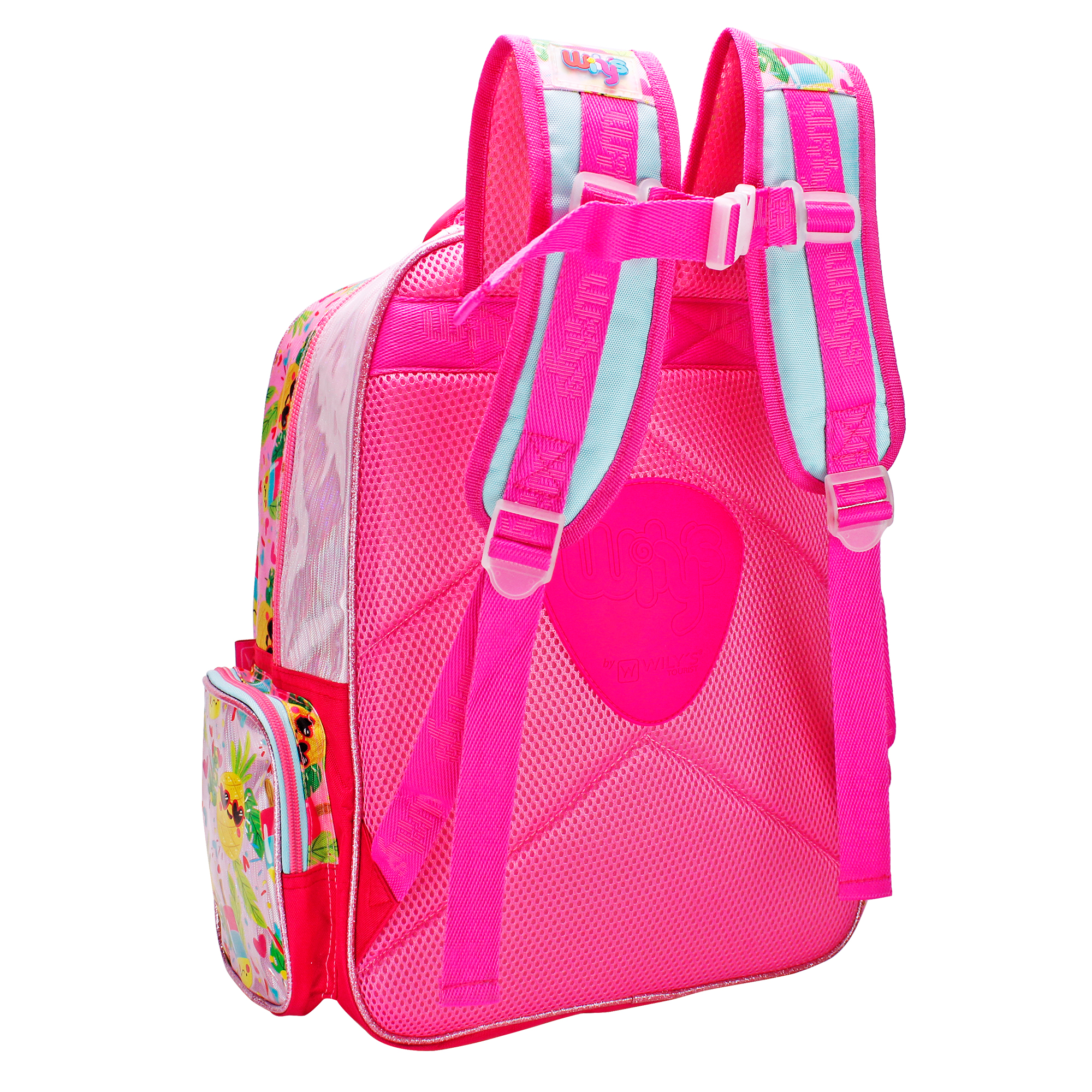 Foto 5 pulgar | Mochila Lentejuela Reversible Wilys Pineapple Summer Color Rosa