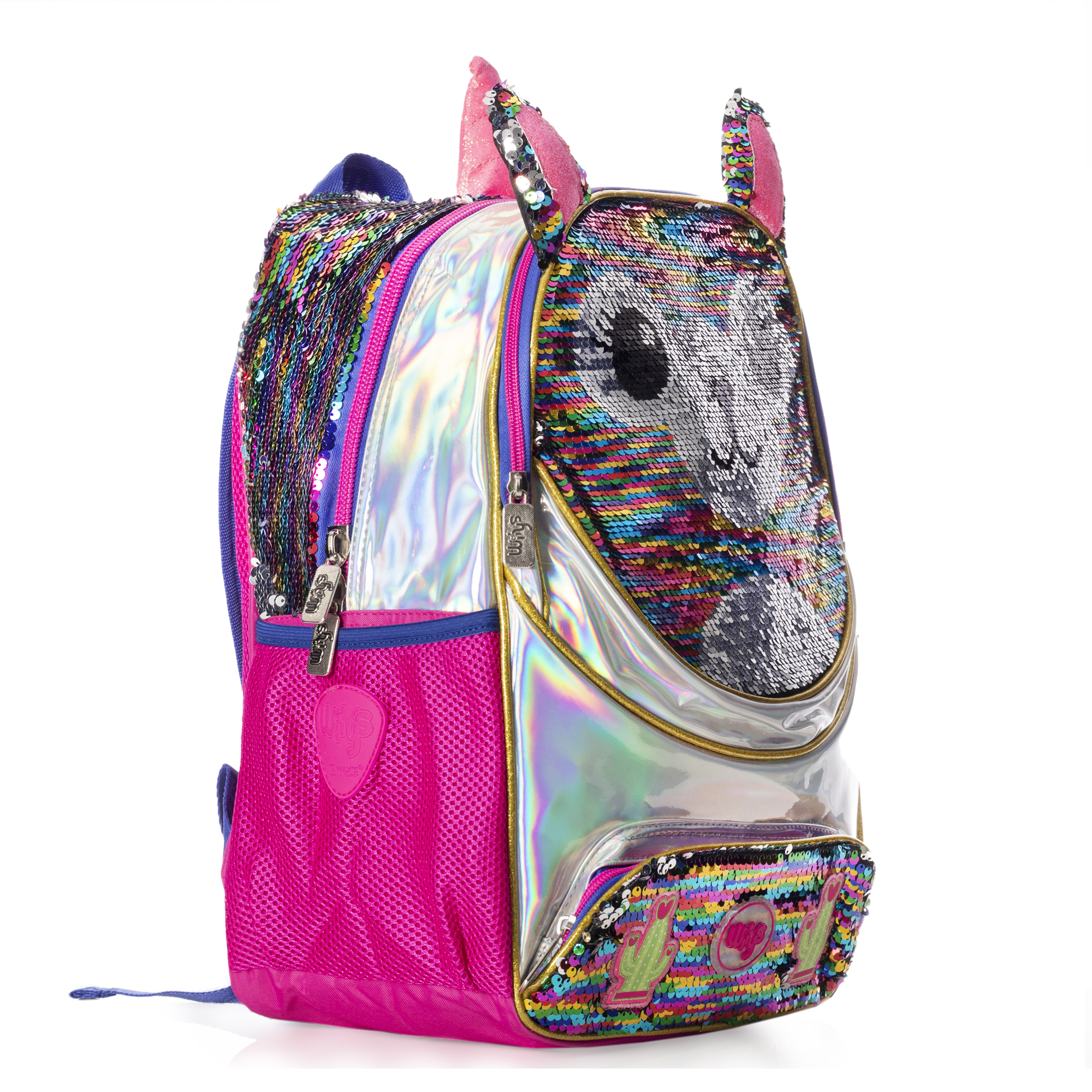 Foto 3 pulgar | Mochila Llama Lentejuela Multicolor Wilys