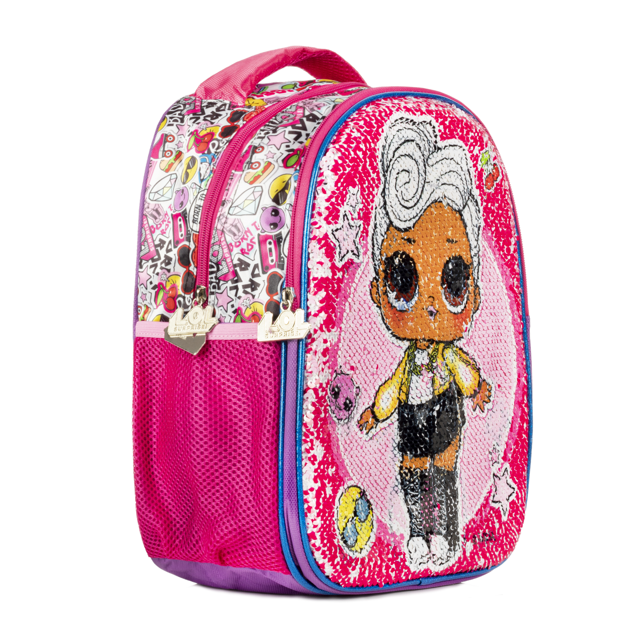 Foto 3 pulgar | Mochila Lol Surprise Lentejuela Reversible Kinder Color Rosa/violeta