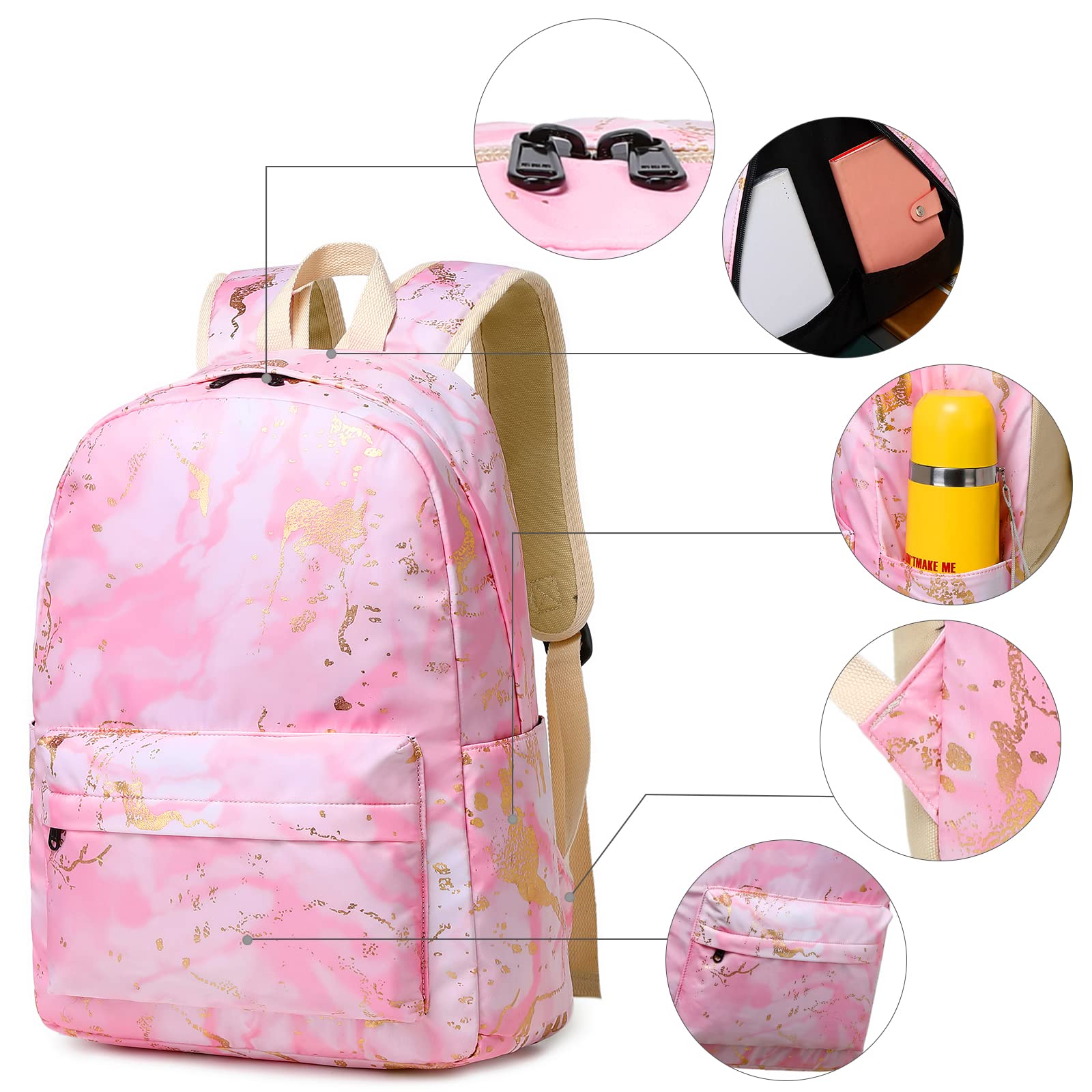 Foto 3 pulgar | Mochila con Lonchera y Lapicera Bluboon Rosa-Venta Internacional