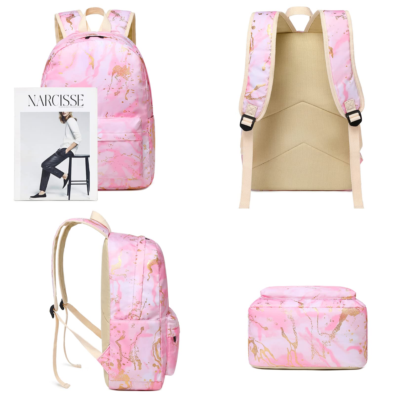 Foto 4 pulgar | Mochila con Lonchera y Lapicera Bluboon Rosa-Venta Internacional