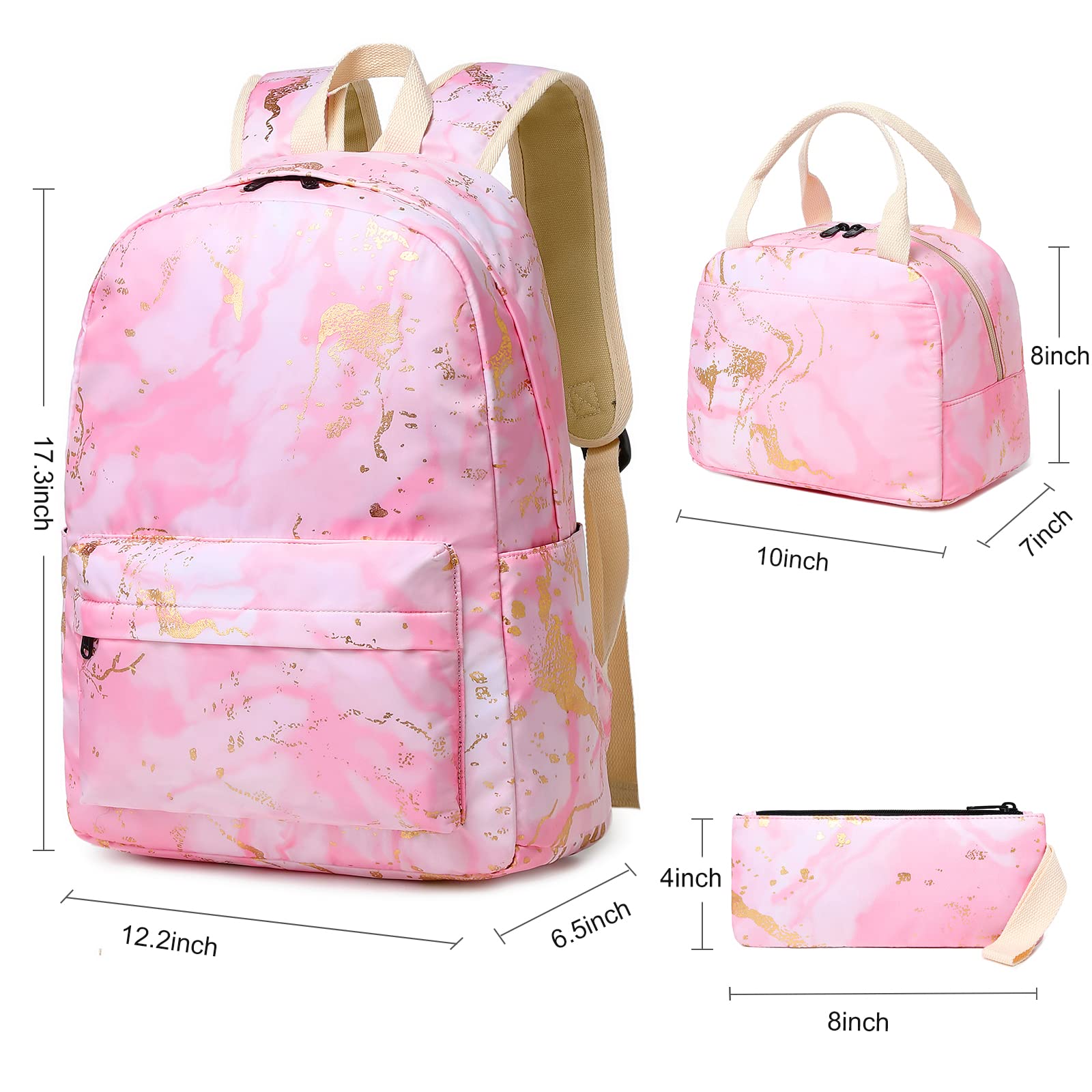 Foto 5 pulgar | Mochila con Lonchera y Lapicera Bluboon Rosa-Venta Internacional