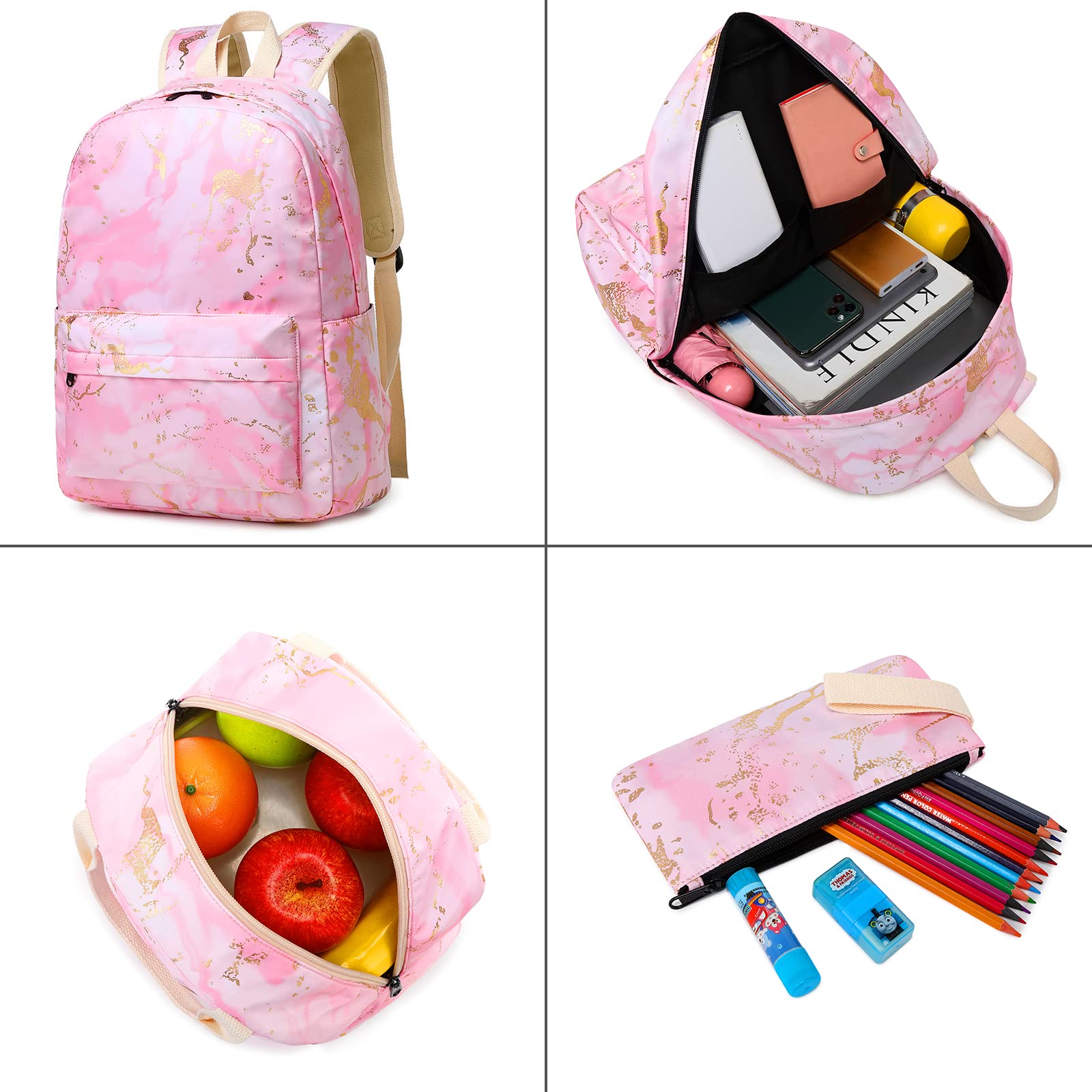 Foto 6 pulgar | Mochila con Lonchera y Lapicera Bluboon Rosa-Venta Internacional
