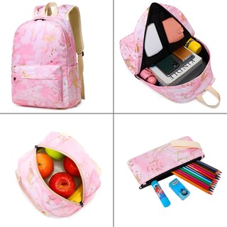 Foto 5 | Mochila con Lonchera y Lapicera Bluboon Rosa-Venta Internacional