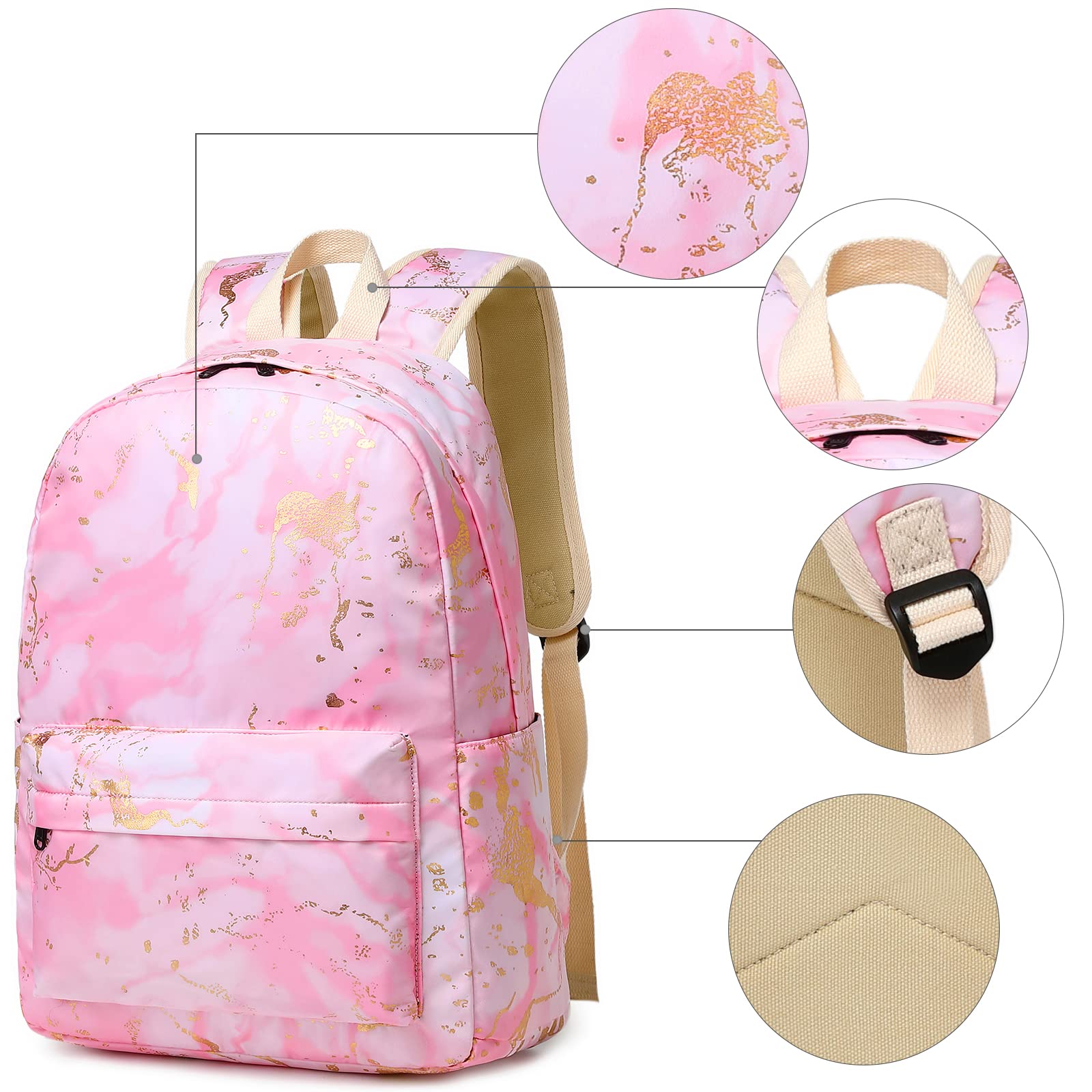 Foto 8 pulgar | Mochila con Lonchera y Lapicera Bluboon Rosa-Venta Internacional