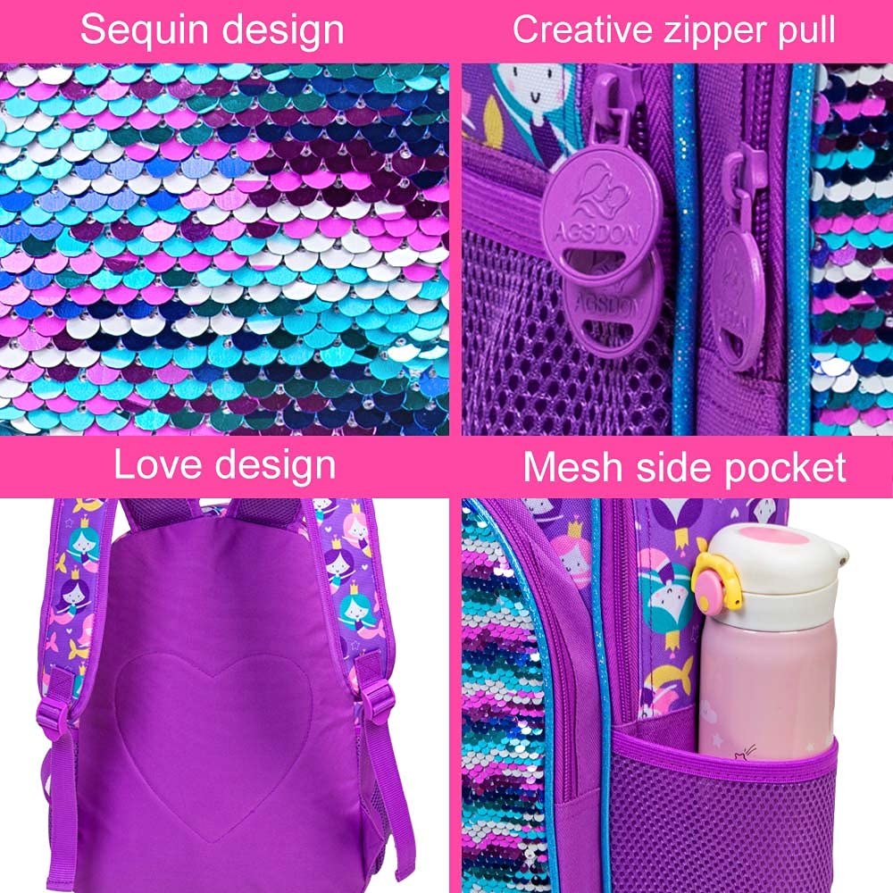 Foto 6 pulgar | Mochila con Lonchera y Lapicera Agsdon Infantil-Venta Internacional