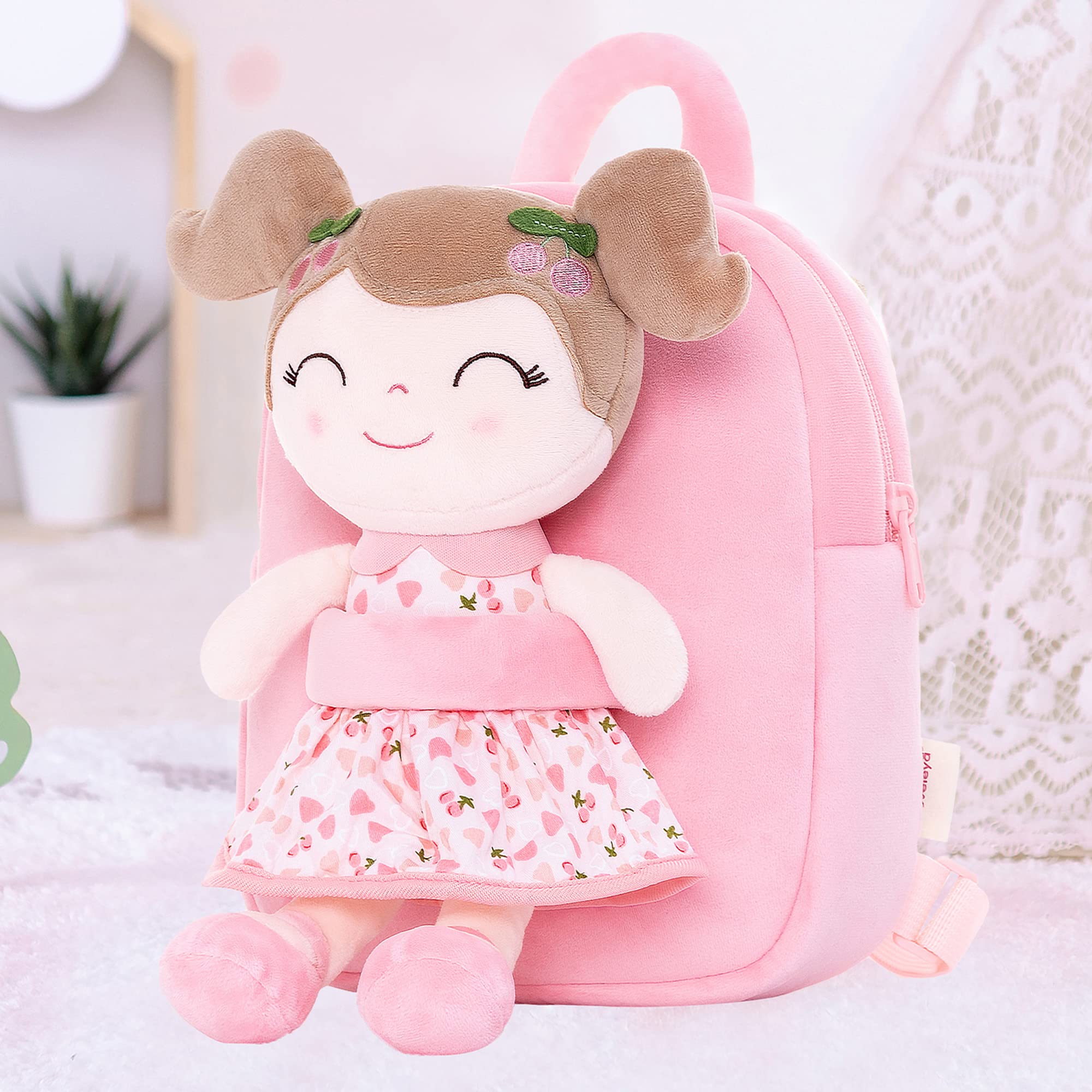 Foto 4 pulgar | Mochila con Peluche Gloveleya Rosa Infantil-Venta Internacional