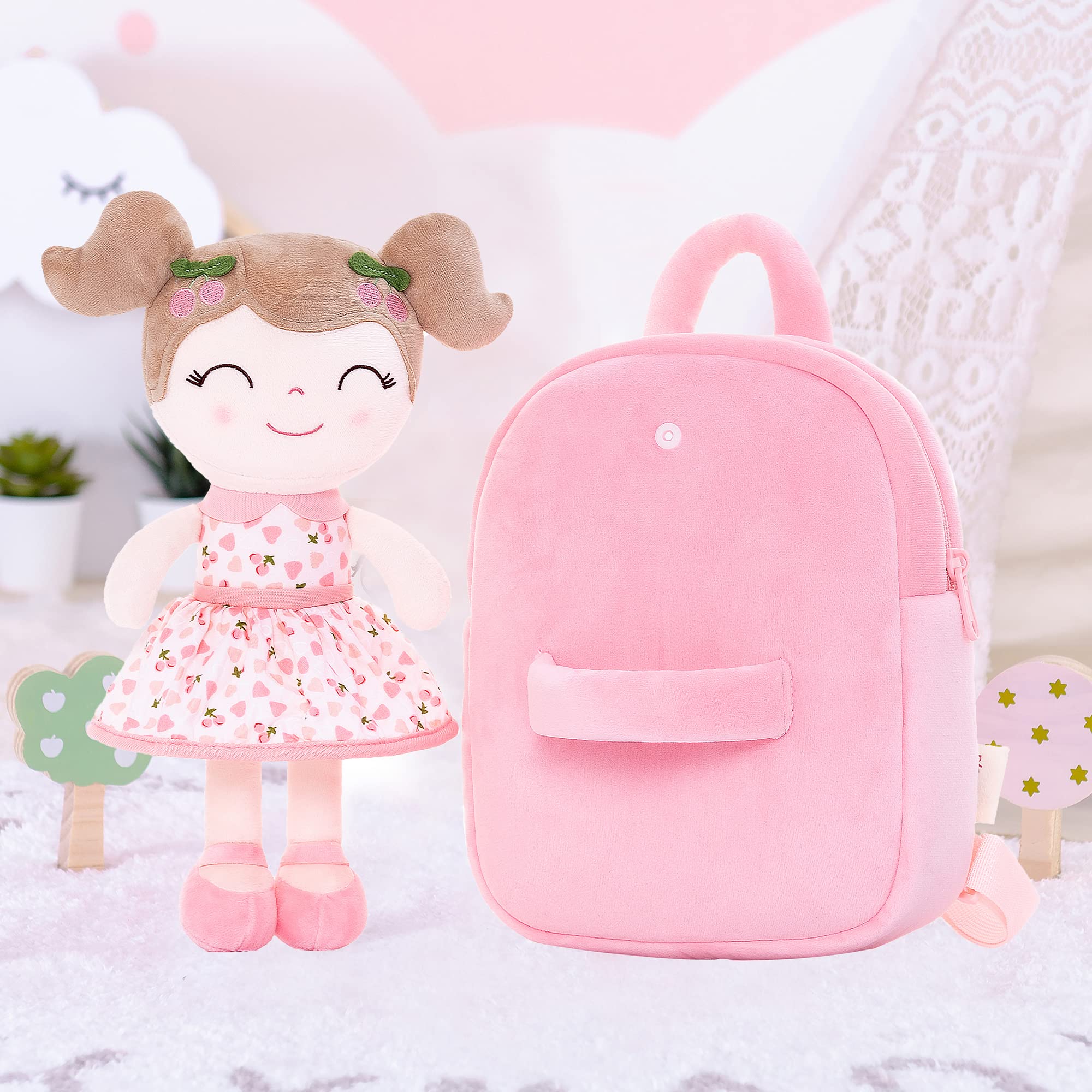 Foto 5 pulgar | Mochila con Peluche Gloveleya Rosa Infantil-Venta Internacional