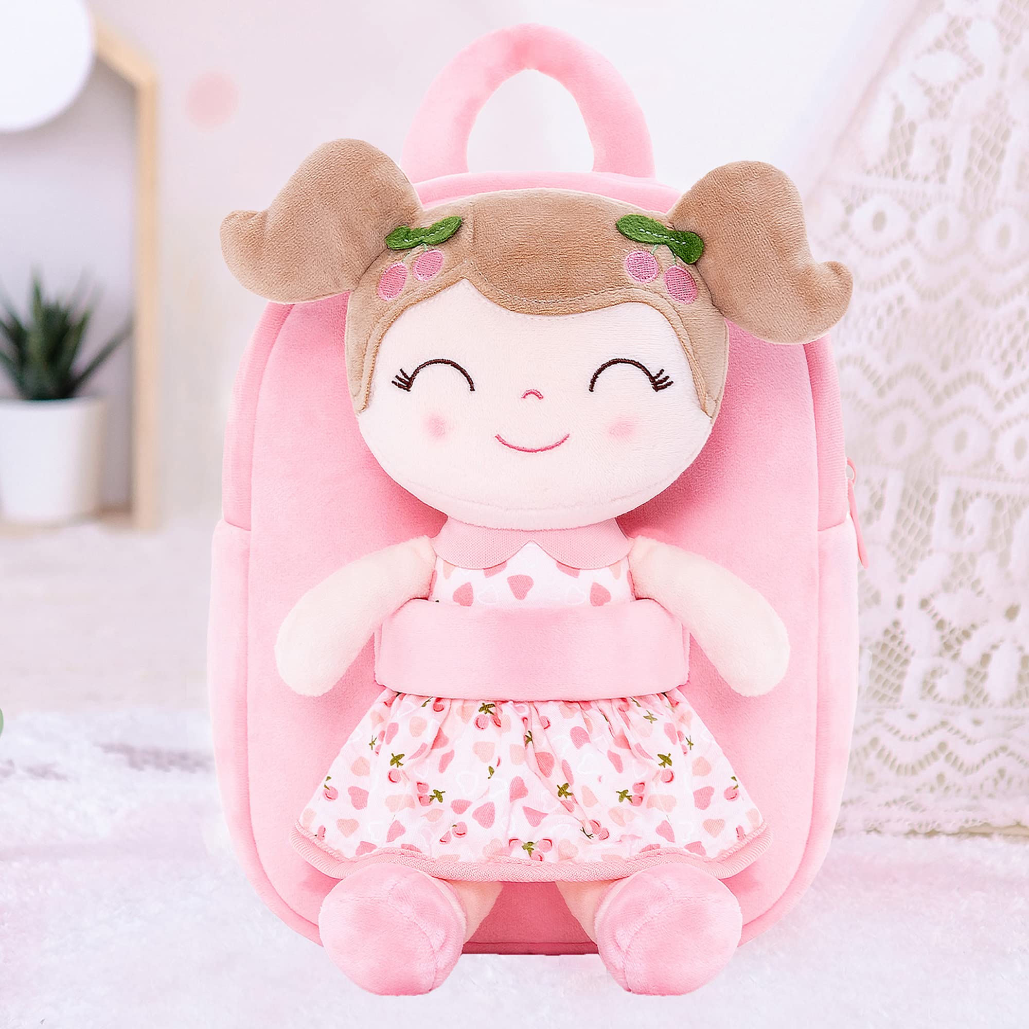 Foto 6 pulgar | Mochila con Peluche Gloveleya Rosa Infantil-Venta Internacional